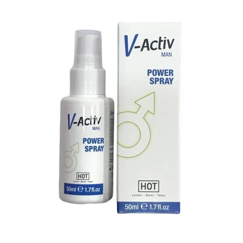 V Active Enhancer Delay Spray for Men Natural Extracts Hot 50ml