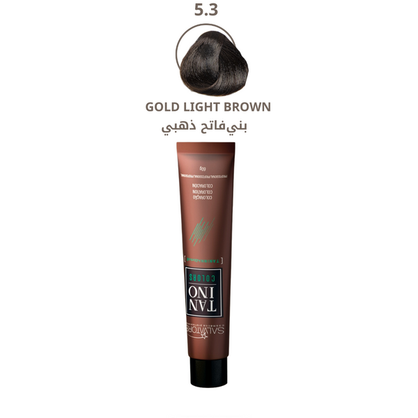 Light Brown Hair Dye Golden Shade 5.3 Gray Coverage Salvatore 60g