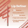Good Morning Adios Waterproof Lip Liner Pen, 01 Blush Whisper, Matte Finish