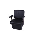 Salon System K-127 Women's Salon Chair - Black Synthetic Leather
