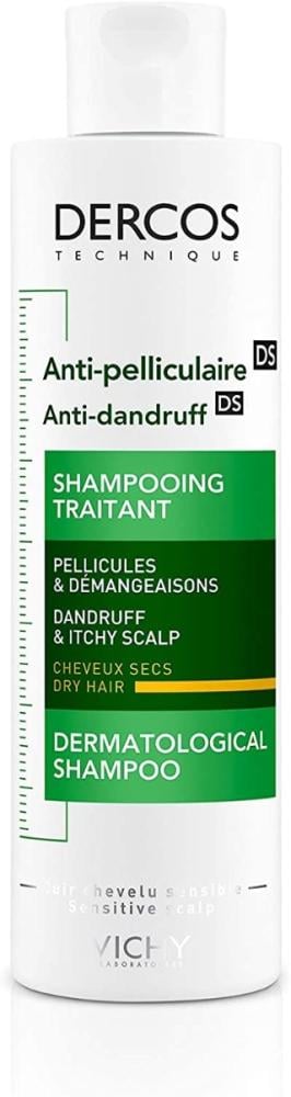 Vichy Dercos Anti Dandruff Shampoo Dry Hair Scalp Cleansing Formula 200ml