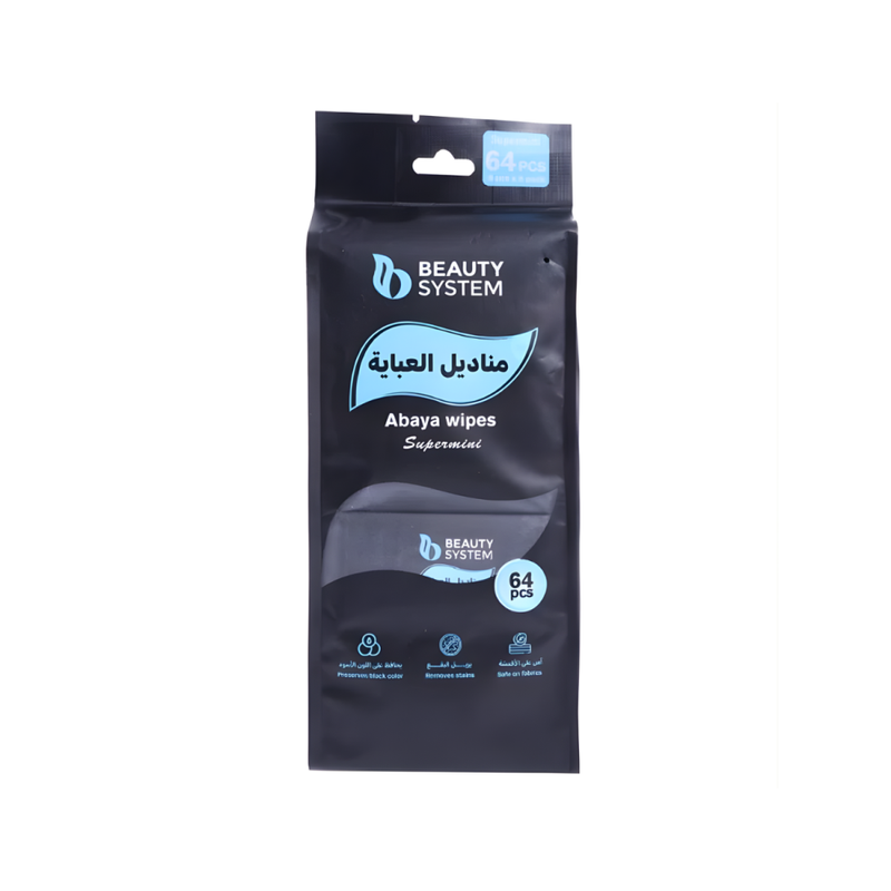 Beauty System Abaya Cleaning Wipes - Lint & Dust Remover - 64 Count