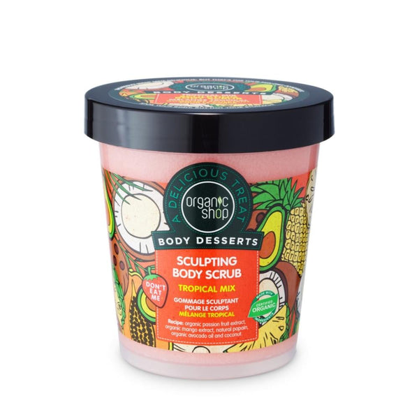 Best Body Exfoliating Scrub Tropical Mix Sculpting Organic Shop 450ml