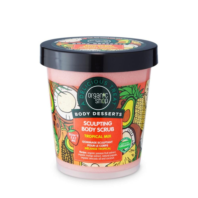 Best Body Exfoliating Scrub Tropical Mix Sculpting Organic Shop 450ml