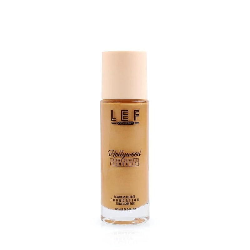 Lef Hollywood Soft Glow Foundation, 5 Tan, Skin Smoothing, Radiant Finish