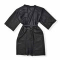 Salon System Disposable Robe - Comfortable, Hygienic - Black (10 Pieces)