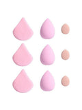 Translucent Powder Sponge Set 9-Piece Makeup Sponge & Powder Puff Beauty System