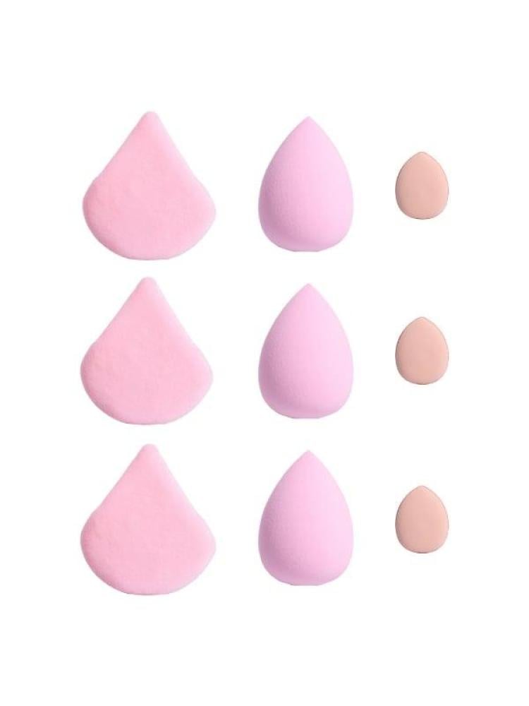 Translucent Powder Sponge Set 9-Piece Makeup Sponge & Powder Puff Beauty System