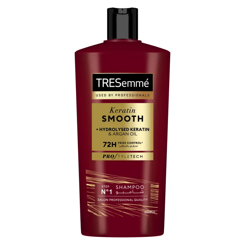 Shampoo for Hard Water Cleansing Keratin Smooth & Straight Tresemme 600ml