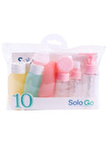 Solo Go Refillable Travel Bottle Set - 10 Pieces