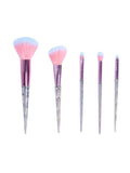Eye Brow Brush Set Face & Eye Makeup Brushes 5-Piece Salon System