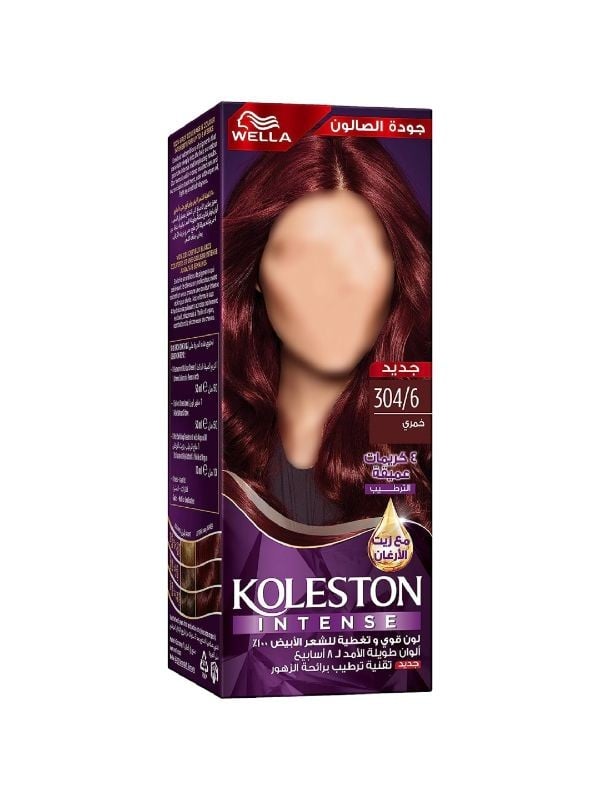 Permanent Burgundy Hair Color Koleston 304/6 Wella 60ml