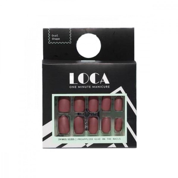 Luca Artificial Nails Matte Purple Self-Adhesive 24 Count 10 Sizes