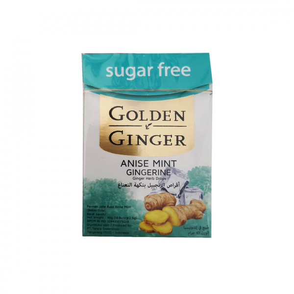 Golden Ginger Sugar-Free Mint Flavored Ginger Tablets 45g