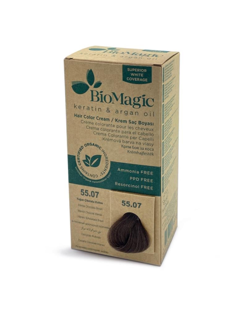 BioMagic Hair Color Cream Keratin Argan Oil - Intense Chocolate Brown 55.07