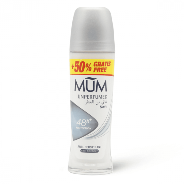 Unperfumed Roll On Deodorant Sensitive Skin Odour Protection Mum 50ml