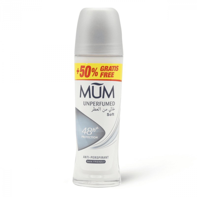 Unperfumed Roll On Deodorant Sensitive Skin Odour Protection Mum 50ml
