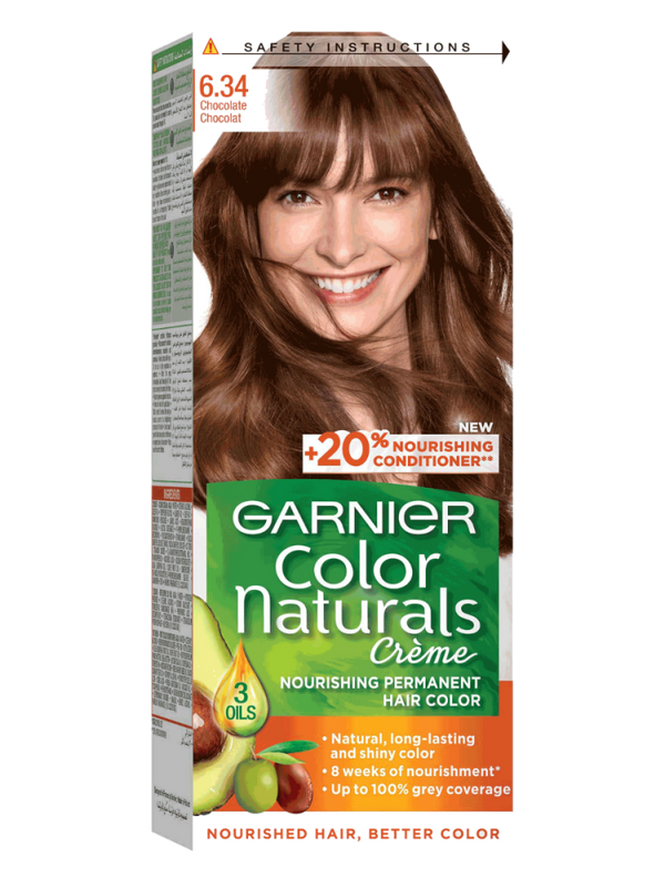 Chocolate Brown Hair Dye 6.34 Color Naturals 100ml Garnier