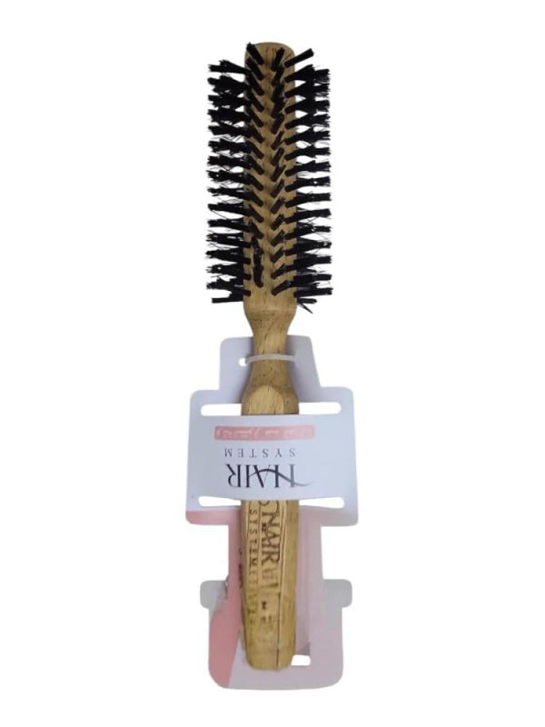 Hair System 19mm Wooden Round Hair Dryer Brush - Heat Resistant