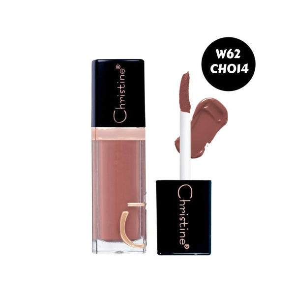 Christine Touch Liquid Matte Lipstick W62, Long-Lasting Velvet Finish