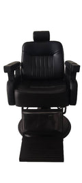 Salon System Men's Barber Chair BX-2968-2 - All Black Leather & Iron Frame