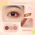 Pink Flash Eyeshadow Palette, BR03 Trio, Pigmented, Blendable Powder