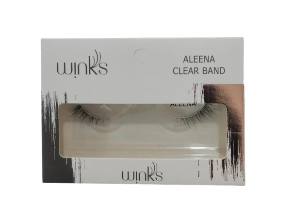 Winks Alina False Eyelashes, Clear Band, Natural Look