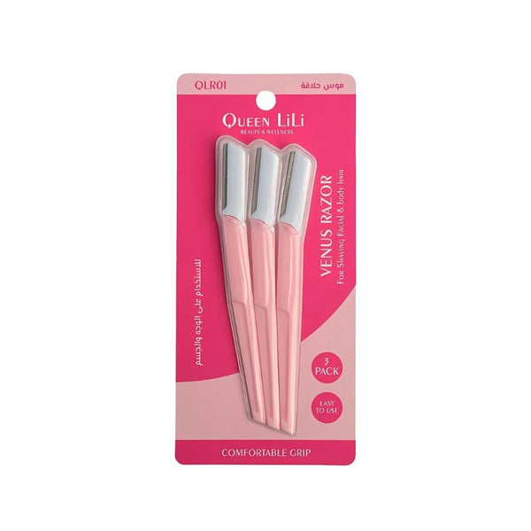 Queen Lili Eyebrow Razors Precision Shaving Blades 3 Pack