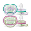 Ultra Air Night Baby Soother for babies aged 0 to 6 months Glow Avent 2 Pcs