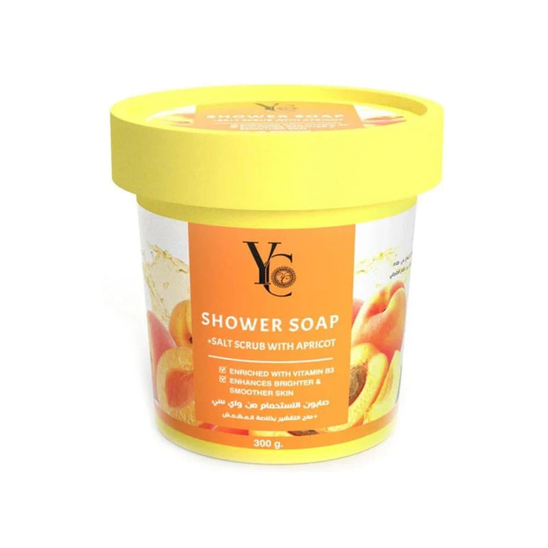 Yc Apricot Exfoliating Salt Bath Soap Skin Brightening 300g