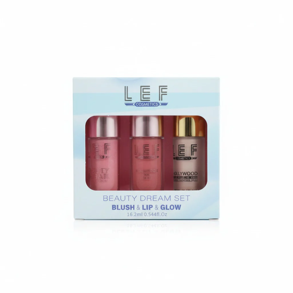 Multipurpose Makeup Palette Blush Highlighter Lip Gloss LEF COSMETIC 3-in-1