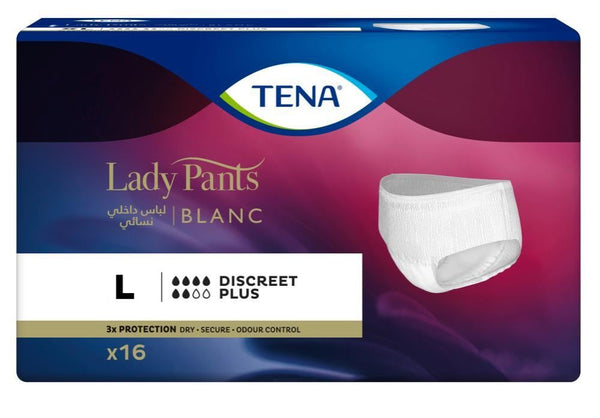 Tena Incontinence Pants Discreet Plus Large 16 Pieces