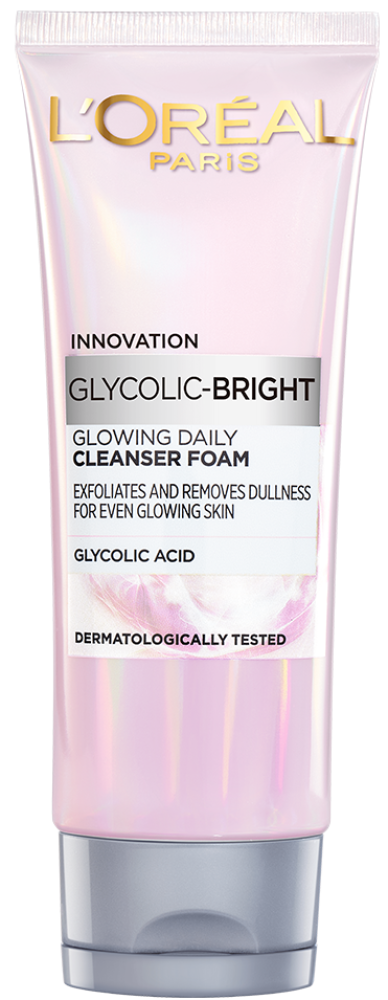 Glycolic Acid Cleanser Foam Exfoliating Brightening L'Oreal 100ml