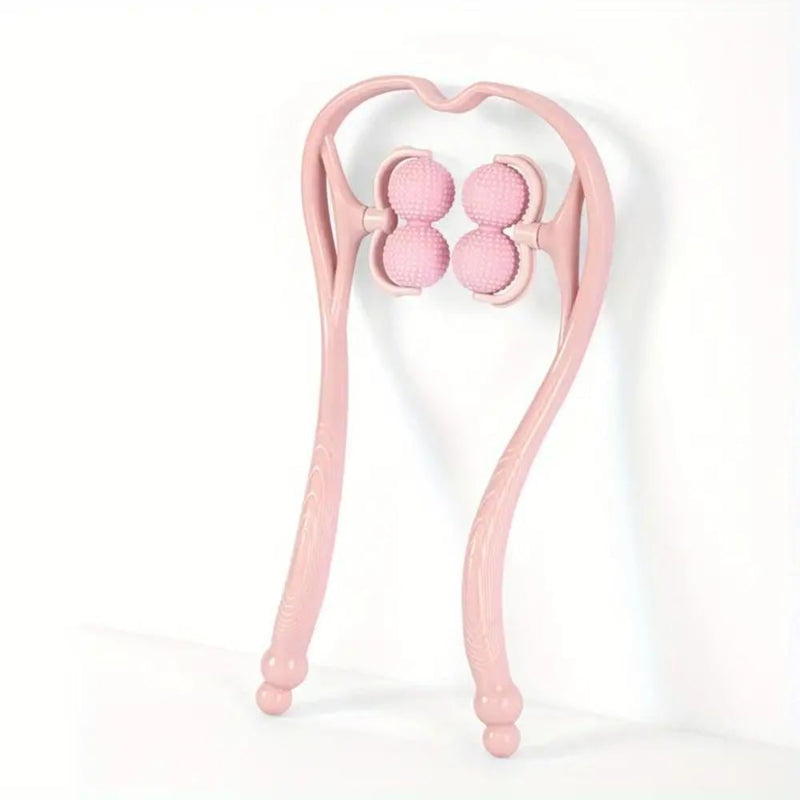 Pastel 4-Wheel Neck Massager for Muscle Tension Relief