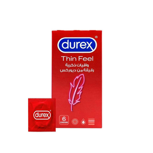 Durex Thin Feel Condoms Natural Sensitivity 6 Count