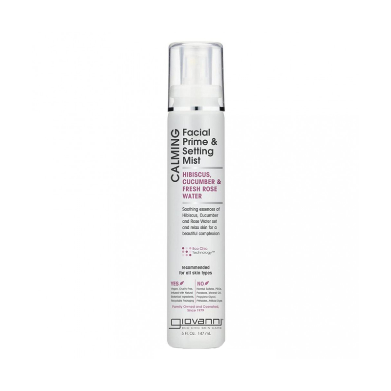 Primer and Setting Spray Hydrating Cucumber Hibiscus Rose Water Giovanni 147ml