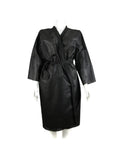 Salon System Disposable Robe - Comfortable, Hygienic - Black (10 Pieces)