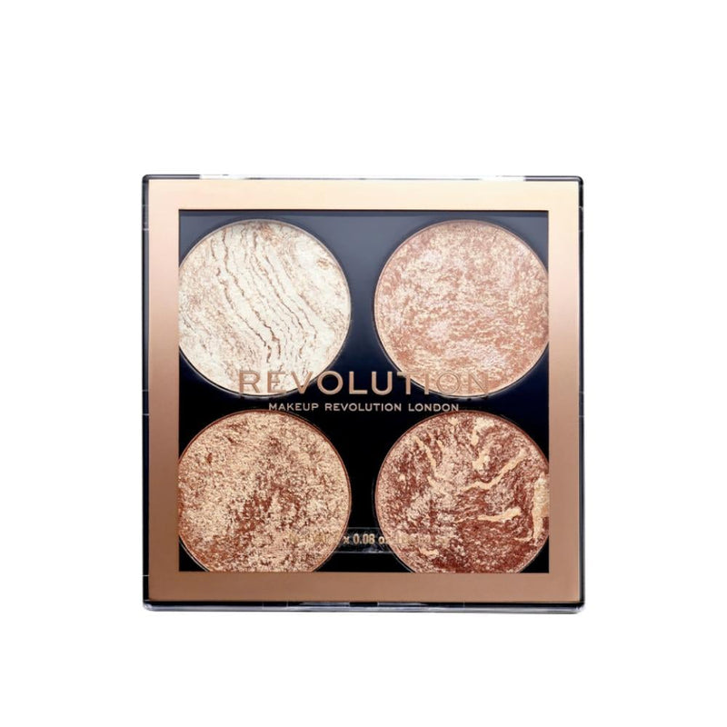 Highlighter & Bronzer Powder Marble Effect Radiant Finish Revolution 8.8g