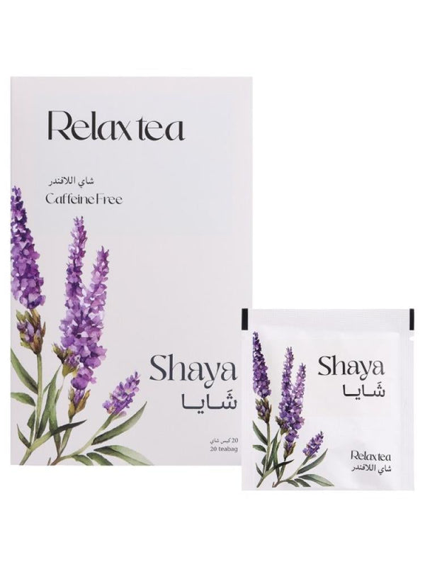 Lavender Herbal Tea Blend - Caffeine-Free Nighttime Infusion - Shaya - 20 Bags