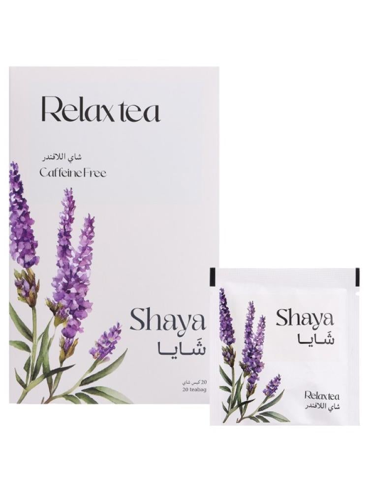 Lavender Herbal Tea Blend - Caffeine-Free Nighttime Infusion - Shaya - 20 Bags