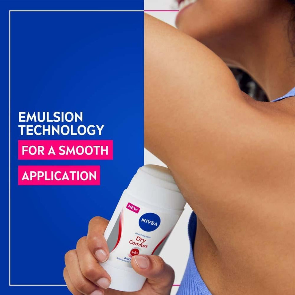 Nivea Dry Comfort Deodorant Stick 48 Hour Protection Alcohol-Free 50ml