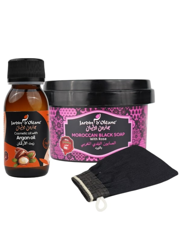Garden Olean Rose Moroccan Hammam Set - 3 Pieces