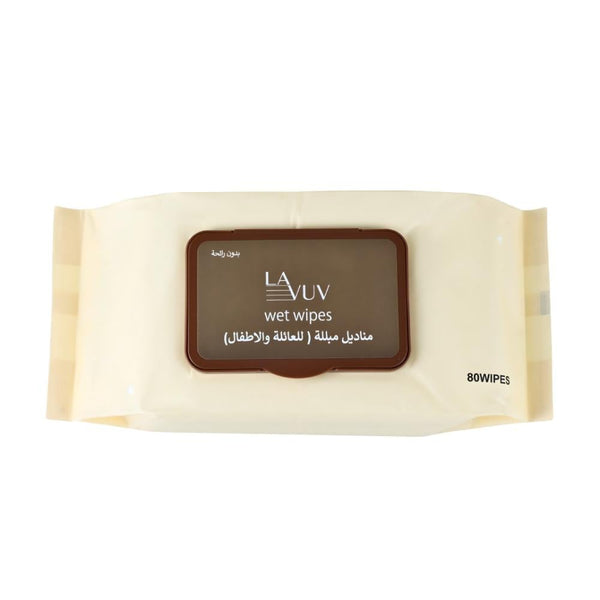 Lavuv Family & Baby Unscented Wet Wipes, Gentle Cleansing, 80 Count