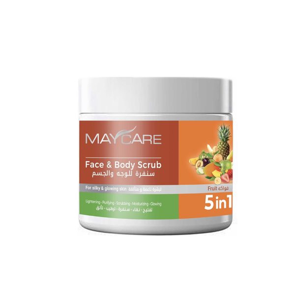 Maycare Fruit Face and Body Scrub with Exfoliating Beads 500ml