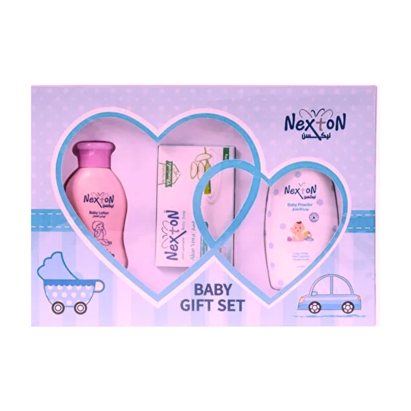 Nexton Newborn Baby Gift Set, Lotion 65ml, Powder 50ml, Soap 100g