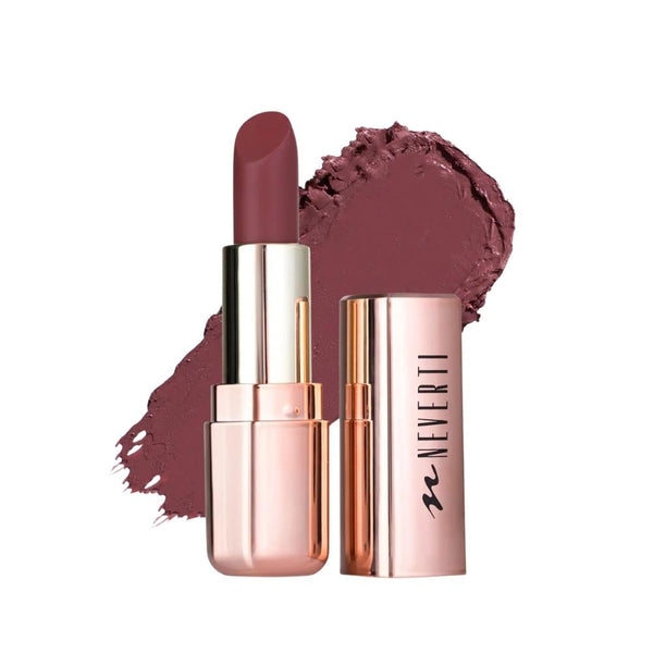 Neverti Matte Creamy Rouge Idol Lipstick, 115 Matte Affair, Full Coverage
