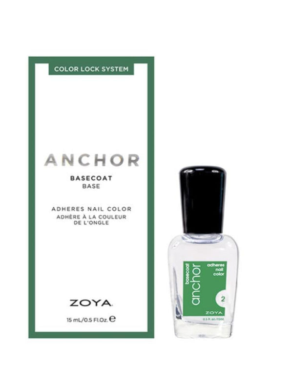 Zoya Anchor Base Coat Nail Polish Long-Lasting Adhesion 15ml