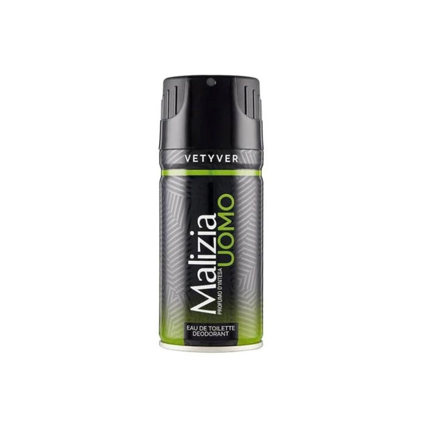 Malizia Vetiver Men's Spray Deodorant Woody Scent 150ml