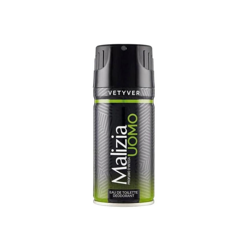 Malizia Vetiver Men's Spray Deodorant Woody Scent 150ml