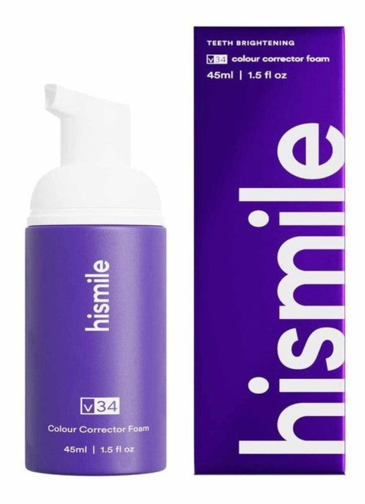V34 Foam Teeth Whitening Color Correcting Mousse Hismile 45ml